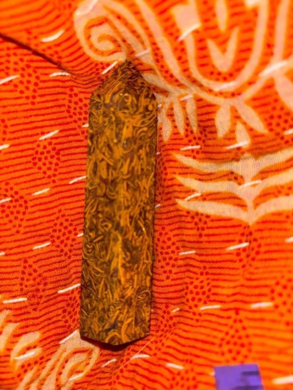 Turritella Agate Crystal Tower Point Brown & Orange